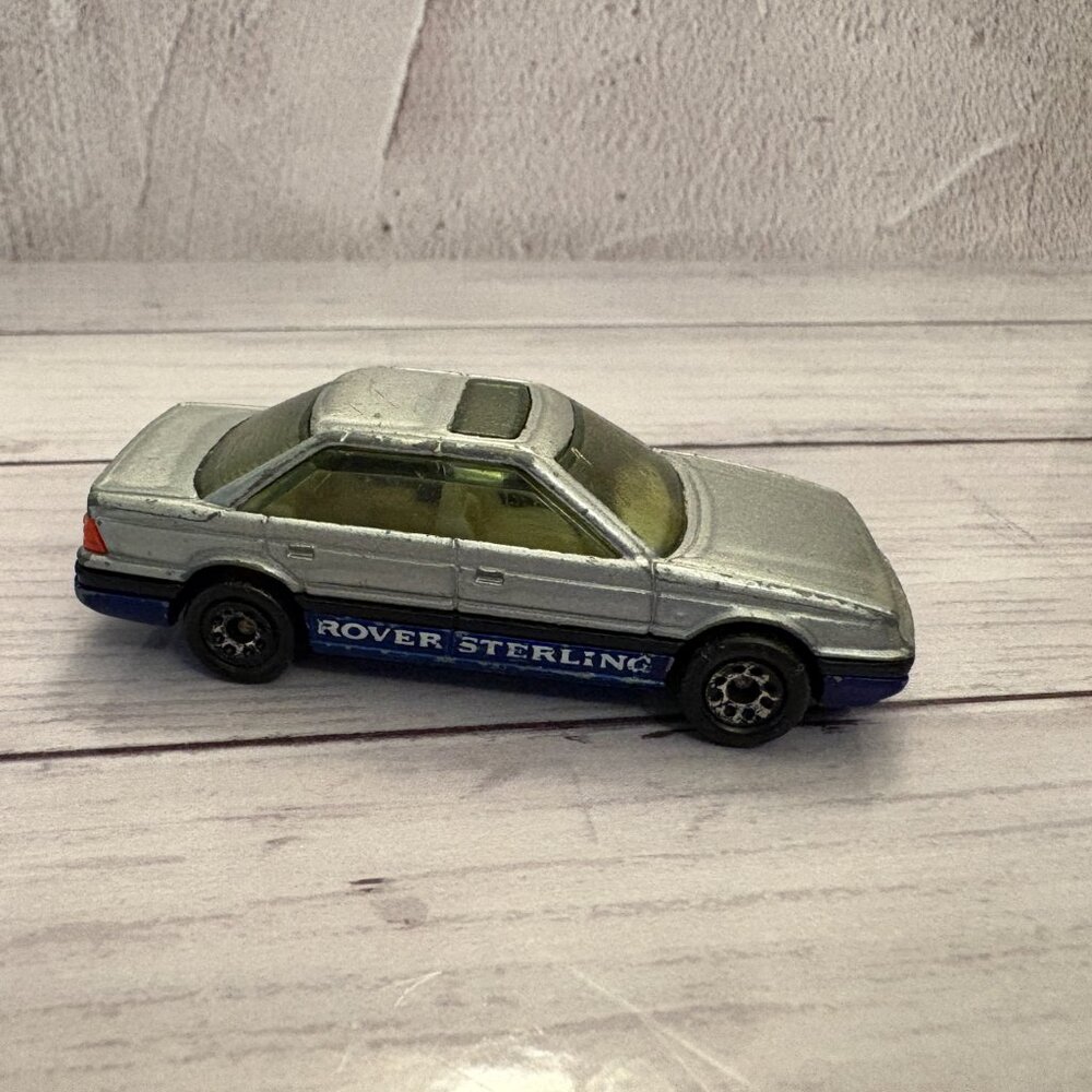 Matchbox 1987 Silver Rover Sterling Car Silver/Blue 1:60 Scale (SKU: 219TO) - Picture 3 of 7